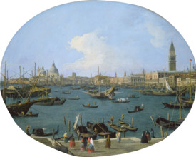Seen from the Bacino di San Marco in Venice, 1730-1740. Creator: Canaletto.