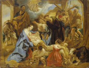 The Adoration of the Shepherds, mid-17th century. Creator: Jacob Jordaens I.