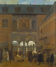 The Stock Exchange in Amsterdam, c1675-1680. Creator: Job Adriaensz Berckheyde.