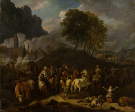 Soldiers Depart after Plundering, c1685-1693. Creator: Pieter van Bloemen.