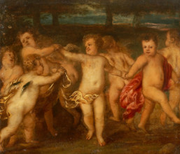 Putti Doing a Roundelay, 18th century - 19th century. Creator: Follower of Anthony van Dyck.