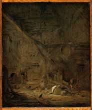 Interior of a Barn, 1636. Creator: Adriaen van Ostade.