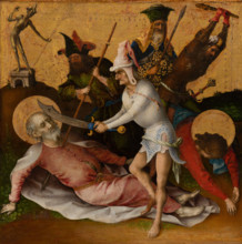 Martyrdom of Saints Simon and Judas, after 1435.  Creator: Stephan Lochner.