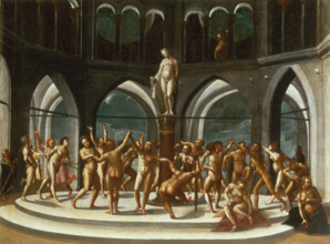 Dance around the Statue of Venus, 1580-1590. Creator: Hans Bock the Elder.