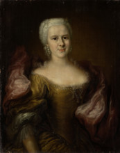 Portrait of Eleonore Ernestine von Ponikau, née von Holzhausen, c1735-1745. Creator: German Master.