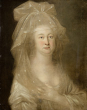 Portrait of a Woman wearing a Veil, c1785-1795. Creator: German Master.