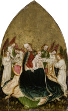 Virgin with Child Enthroned, Surrounded by Angels, c1430. Creator: Swabian or Upper-Rhenish Master.