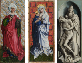 The Flémalle Panels: Saint Veronica, Virgin and Child, the Trinity, c1428-1430. Creator: Master of Flémalle;Robert Campin workshop.