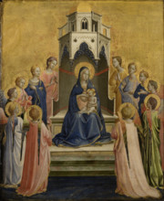Madonna and Child Enthroned and Twelve Angels, c1420-1430. Creator: Fra Angelico.