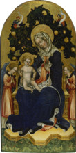 Virgin and Child Enthroned with Worshipping Angels and Prophets, c1420-1430. Creator: Follower of Gentile da Fabriano.
