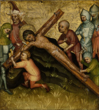 Christ Being Nailed to the Cross, c1400. Creator: Master of the Passion Panels.