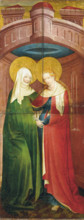 The Visitation (exterior wing of the altarpiece allegedly from Saint Peter's, Frankfurt), c1420. Creator: Master of the Middle Rhine.