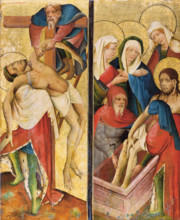 Deposition and Entombment of Christ, c1420. Creator: Master of the Middle Rhine.