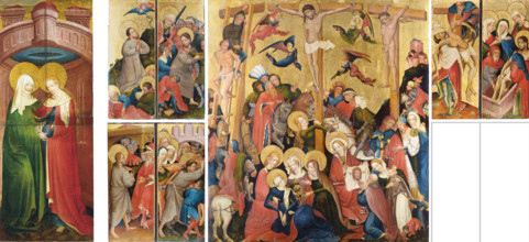 Crucifixion Altarpiece, so-called St Peter’s Church Altarpiece, c1420. Creator: Master of the Middle Rhine.