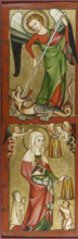 Saints Michael and Elizabeth of Hungary, 1325-1335. Creator: Rhenish Master c1330.