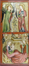 The Annunciation and the Nativity, 1325-1335. Creator: Rhenish Master c1332.