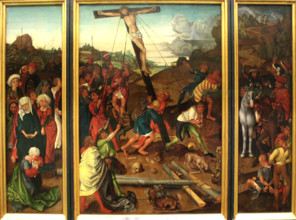 Raising of the Cross, c1480-1500. Creator: Copy after Master of the Stötteritz Altar.