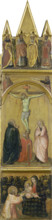 Crucifixion, Virgin and Child with a Deacon, c1315-1360. Creator: Workshop of Pietro Lorenzetti.