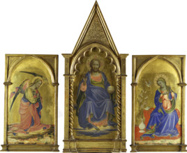 Salvator Mundi, The Angel of the Annunciation and the Virgin Annunciate, 1404-1407. Creator: Gherardo di Jacopo.
