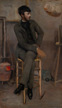 Portrait of a Painter in a Parisian Studio, 1887. Creator: Ottilie Wilhelmine Roederstein.