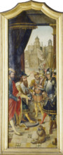 King David Receiving the Cistern Water of Bethlehem, 1516-1519. Creator: Master of the Von Groote Adoration.