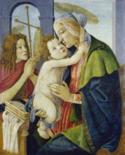 Madonna and Child with the Infant St John, c1490-1500. Creator: Workshop of Sandro Botticelli.