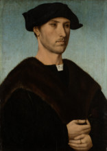 Portrait of a Man with Carnation, c1515. Creator: Dutch Master.