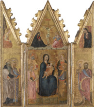 Triptych of the Madonna and Child with Saints, c1380-1395. Creators: Cristoforo di Bindoccio, Meo di Pero.