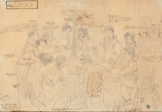 An evening of art at Senator Franz Brentano's, 1820. Creator: Ludwig Emil Grimm.