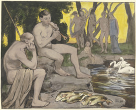 The Elysian Fields (Dancing nymphs), 1890. Creator: Hans Thoma.