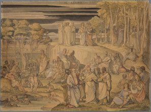 Dante in Limbo, or the abode of good souls, but not baptized people..., 1831. Creator: Johann Anton Ramboux.