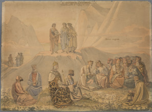 Here Dante finds the souls of princes who, filled only with the cares of rulers, neglected..., 1831. Creator: Johann Anton Ramboux.