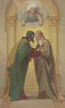 Joachim and Anna's meeting at the Golden Gate, 1856. Creator: Eduard von Steinle.