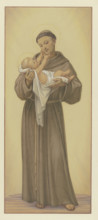 Saint Anthony of Padua with the Christ Child in his arms, 1862. Creator: Eduard von Steinle.