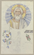 Detailed Studies of a Mosaic in the Baptistery of St. Mark's Basilica in Venice, 1818-1843. Creator: Johann Anton Ramboux.