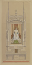 Design for a Bartholomew altar for Frankfurt Cathedral, 1867. Creator: Eduard von Steinle.