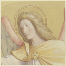 Bust of an angel, c1840-1880. Creator: Eduard von Steinle.