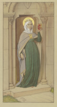 Saint Elizabeth, modeled after the 15th-century wooden statue in St. Elizabeth's Church..., 1864. Creator: Eduard von Steinle.