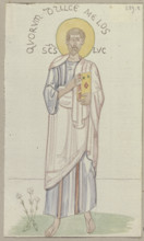 The Four Evangelists at the Atrium of the Main Entrance of St. Mark's Basilica...Luke, 1818-1843. Creator: Johann Anton Ramboux.