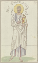 The Four Evangelists at the Atrium of the Main Entrance of St. Mark's Basilica...Mark, 1818-1843. Creator: Johann Anton Ramboux.