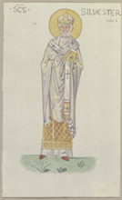 A detail of a mosaic in San Marco in Venice, 1818-1843. Creator: Johann Anton Ramboux.