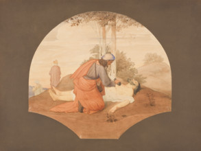 The Good Samaritan-Blessed are the merciful, 1837-1838. Creator: Eduard von Steinle.