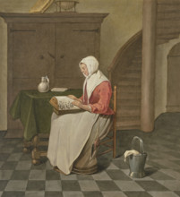 A female lace maker, c1700s. Creator: Unknown.