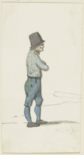 A boatman's profile, c1840s. Creator: Jakob Dielmann.
