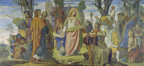 The Arts Being Introduced to Germany by Christianity, 1834-1836. Creator: Philipp Veit.