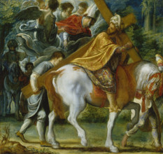 The Frankfurt Altarpiece of the Exaltation of the True Cross: Heraclius on..., 1603-1605. Creator: Adam Elsheimer.