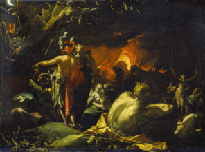 The Burning of Troy, c1593. Creator: Abraham Bloemaert.