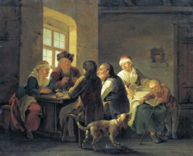 A Family Lunching in a Tavern, 1770-1774. Creator: Georg Melchior Kraus.