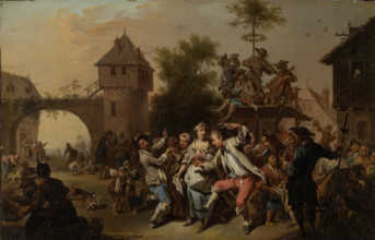 Outdoor Dance in a Village, c1764. Creator: Johann Conrad Seekatz.