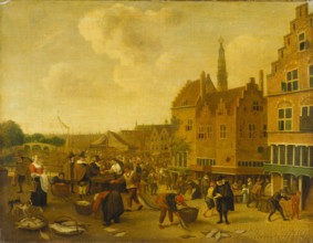 The Fish Market at Leyden, c1646-1649. Creator: Jan Steen.